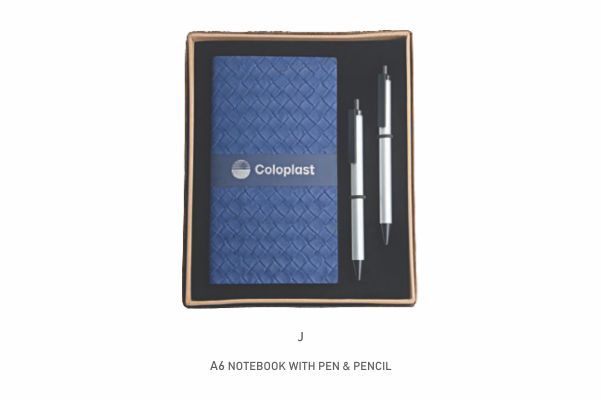 A6 NOTEBOOK WITH PEN  & PENCIL (J)