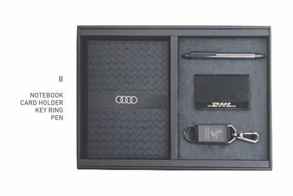 NOTEBOOK CARD HOLDER KEYRING PEN (B)