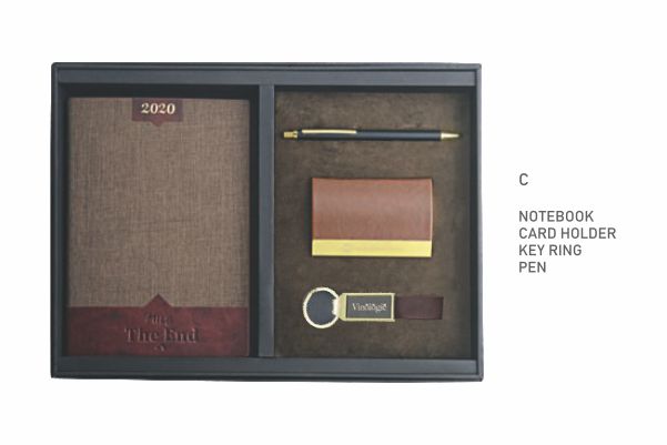 NOTEBOOK CARD HOLDER KEYRING PEN (C)
